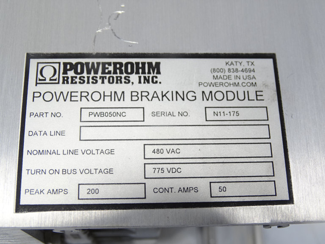 Powerohm Resistors PWB050NC Brake