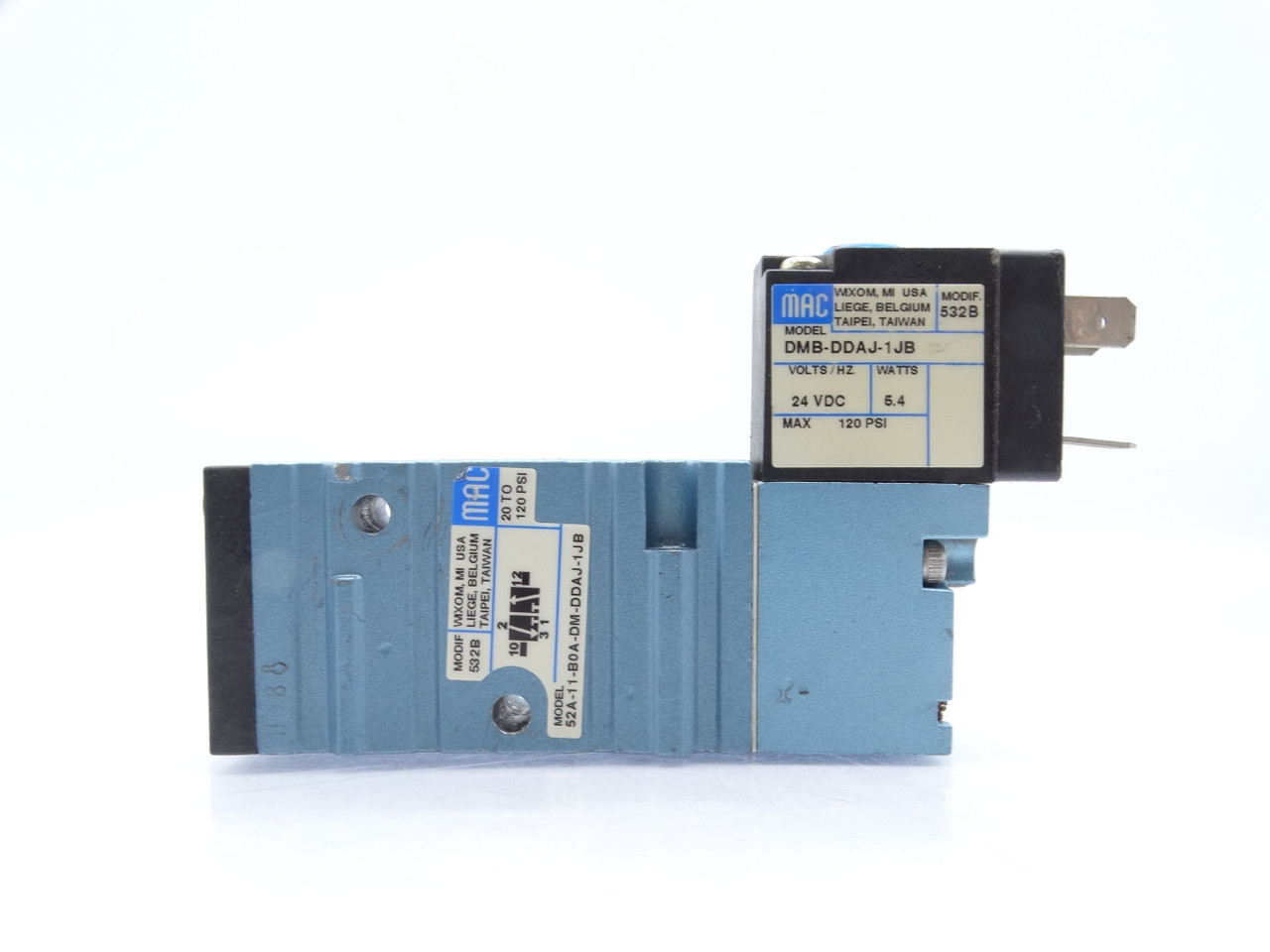 Mac Valves Inc. 52A-11-B0A-DM-DDAJ-1JB Valve