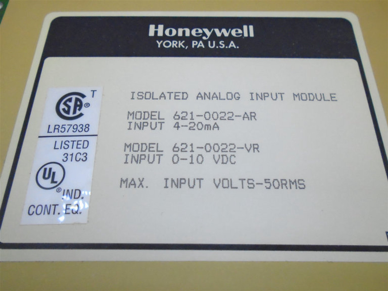 Honeywell 621-9939 PLC Module