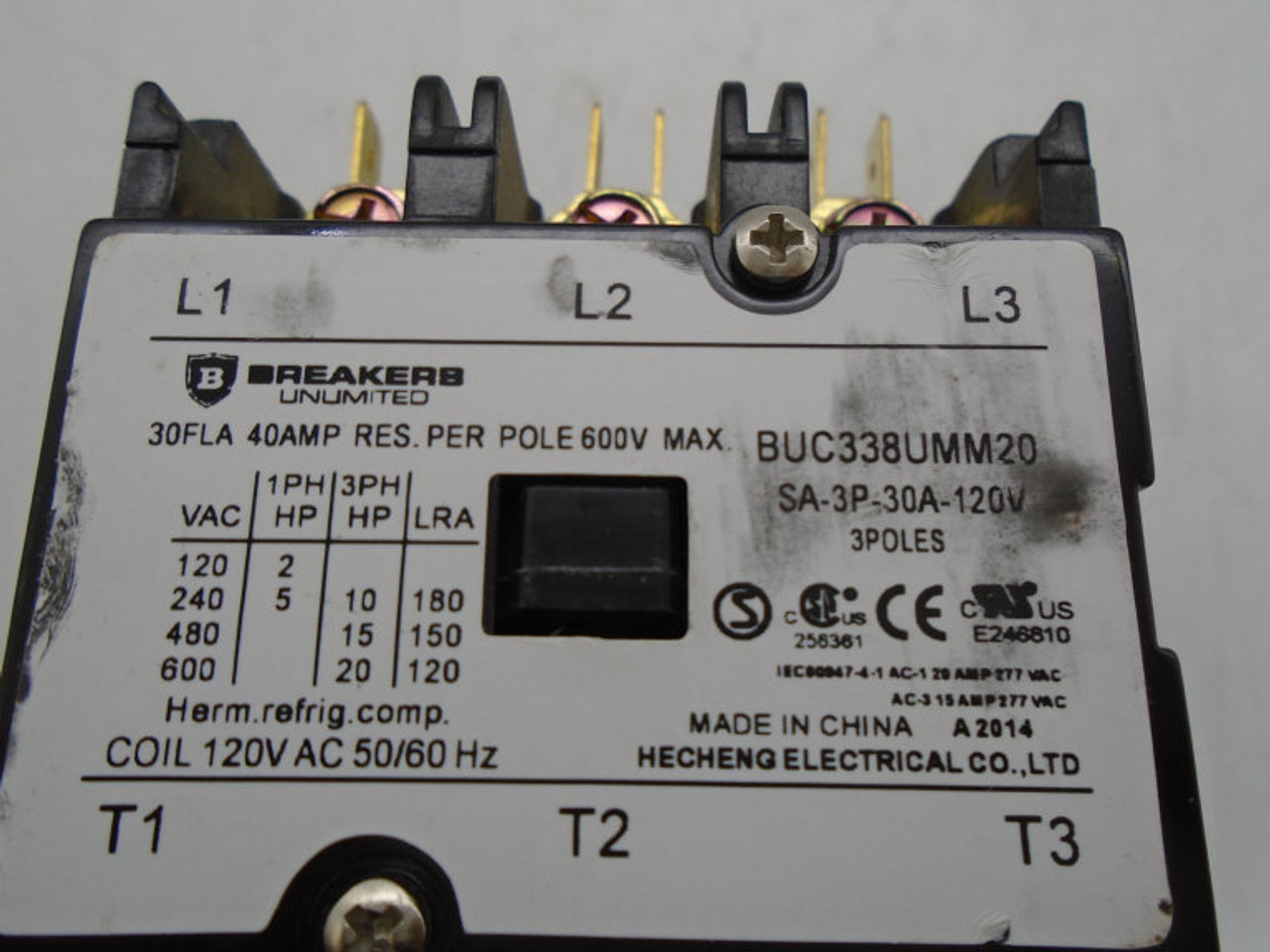 Breakers Unlimited Inc BUC338UMM20 Contactor