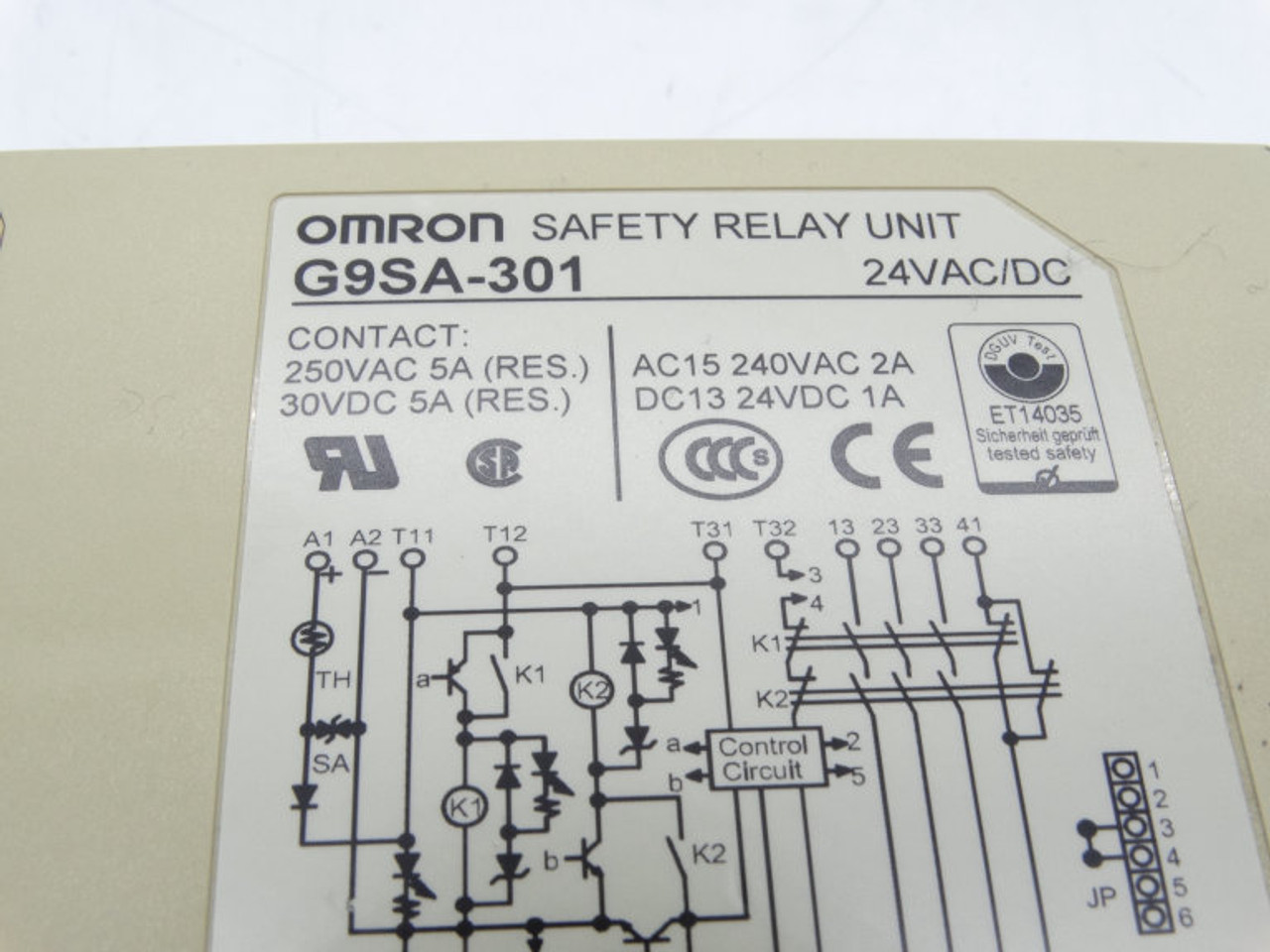新品　OMRON G9SA-301 安全リレー AC/DC24V 3個セット G9SA セーフティ・リレーユニット/形式/種類 | オムロン制御機器