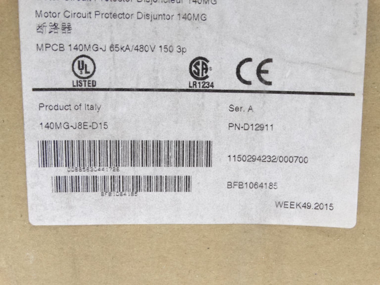 140MG-J8E-D15  Allen-Bradley