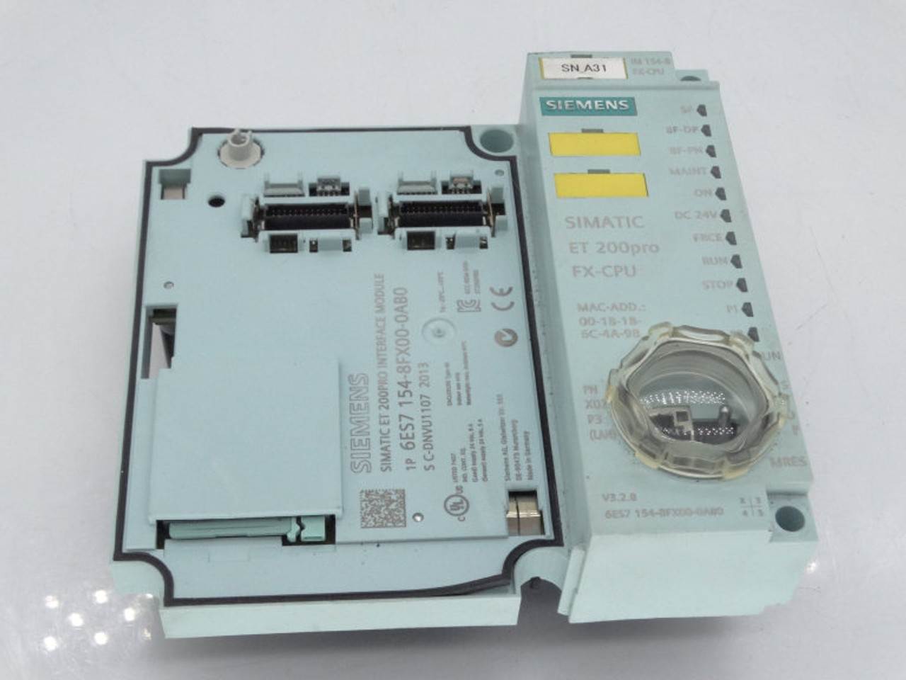 SIEMENS 6ES7154-8FX00-0AB0 PLC PROCESSOR