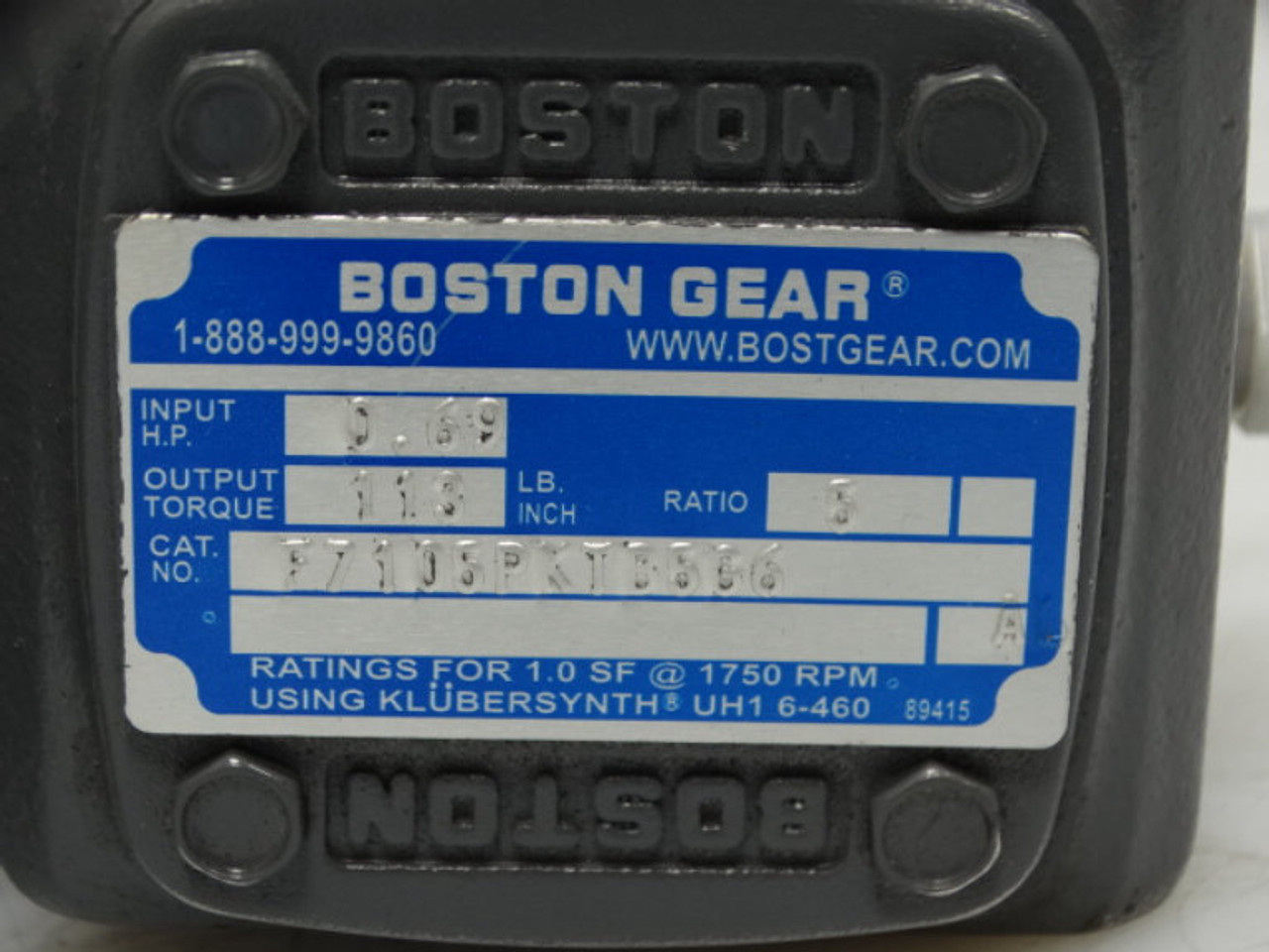 Boston Gear F7105PKTB5G6 Gearbox