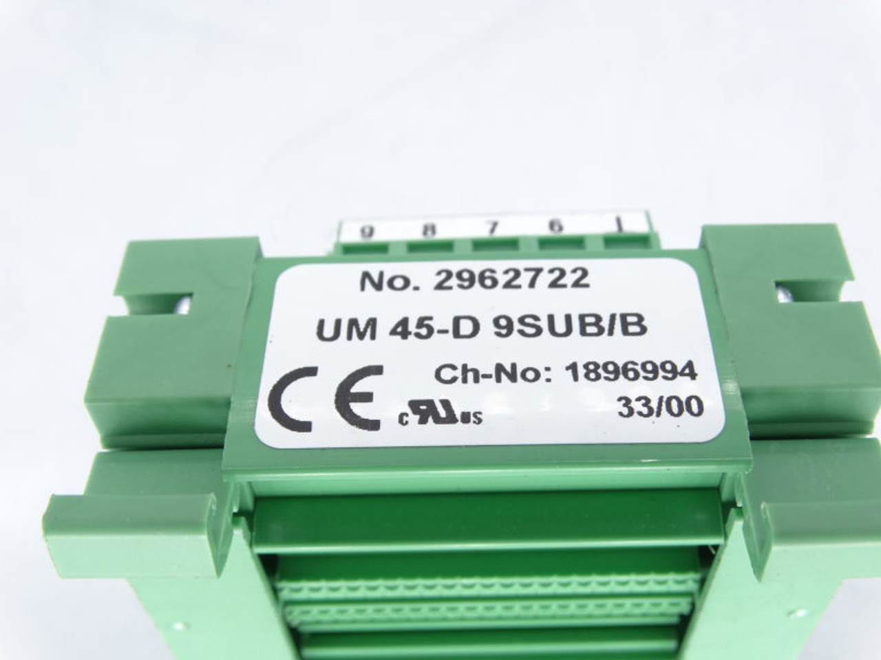 PHOENIX CONTACT UM 45-D 9SUB/B PLC MODULE