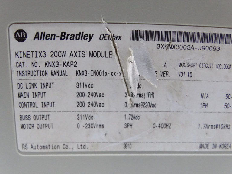 Allen Bradley KNX3-KAP2 Series A Drive