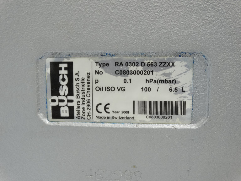 Busch R5 RA 0302 D 563 ZZXX Pump