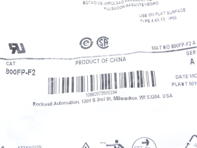 Allen Bradley 800FPF2 Series A Pushbutton