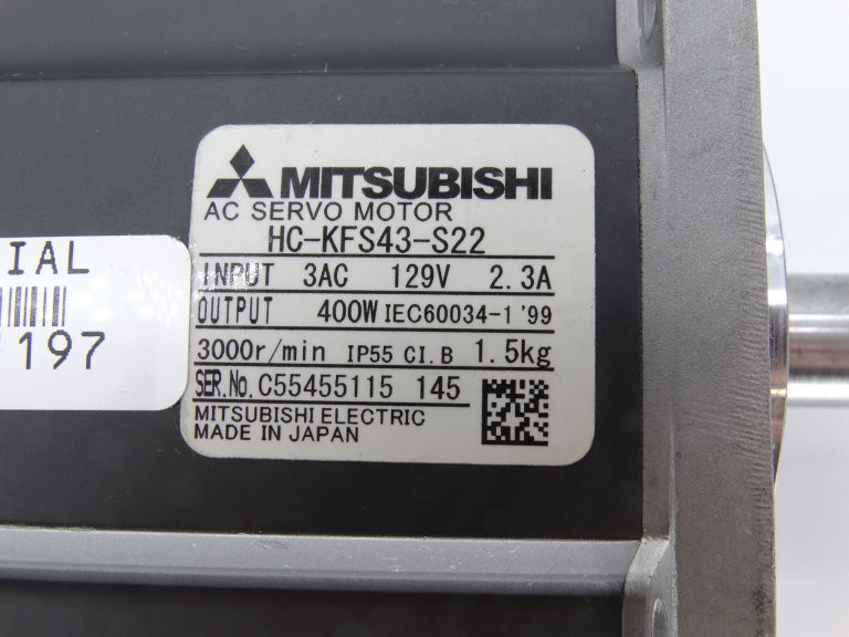 Mitsubishi HC-KFS43-S22 Servo Motor