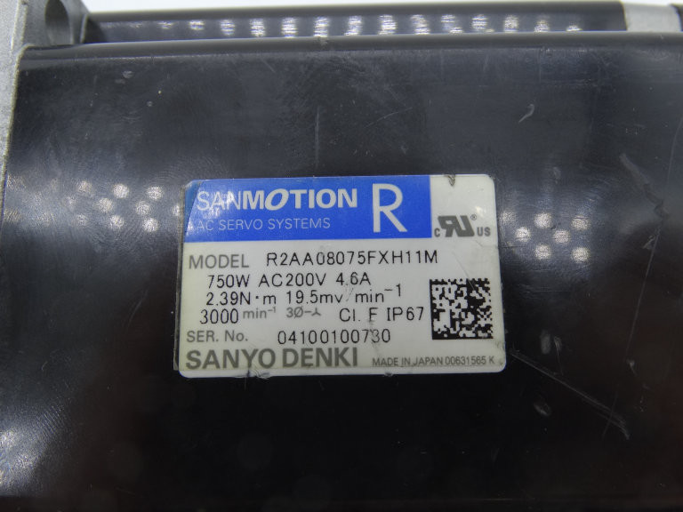 Sanyo Denki R2AA08075FXH11M Servo Motor