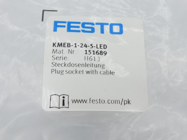 ロッド morethan AGS109MML FESTO Plug Socket with Cable KMEB-1-24-5-LED 151689: Amazon
