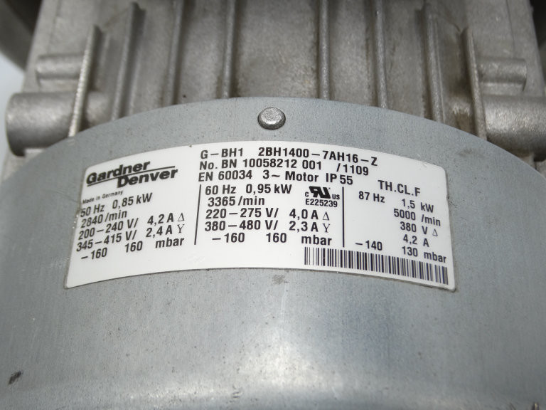 Gardner Denver G-BH1 2BH1400-7AH16-Z Blower