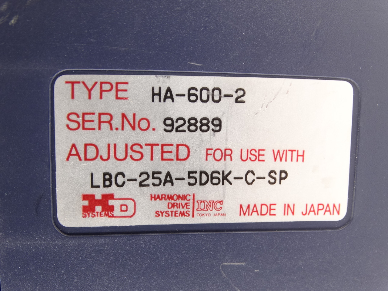 Harmonic Drive Systems HA-600-2 Servo Drive
