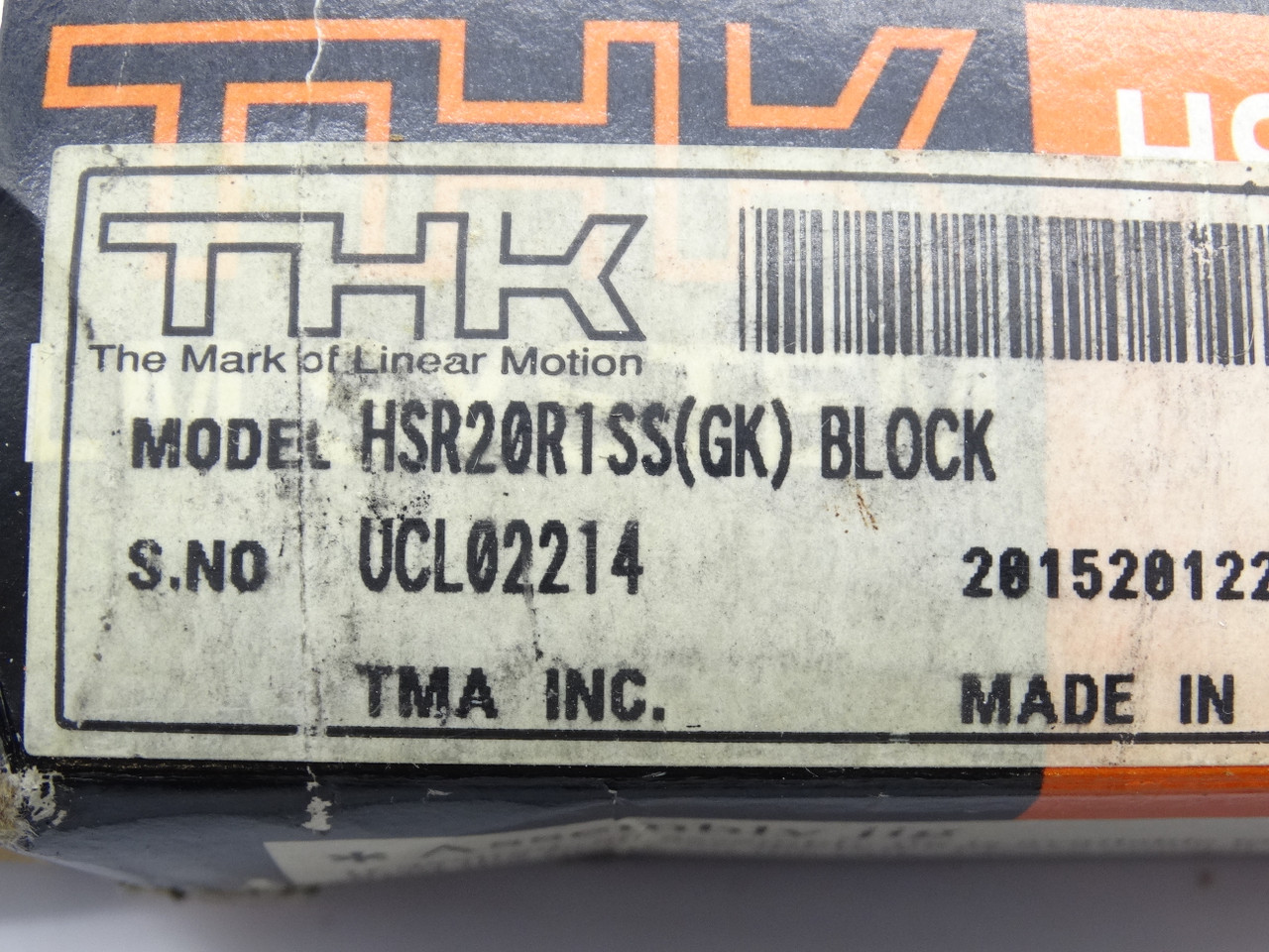 THK HSR20R1SS(GK) BLOCK 4個セット Thk HSR20R1SS-GK Linear Guide