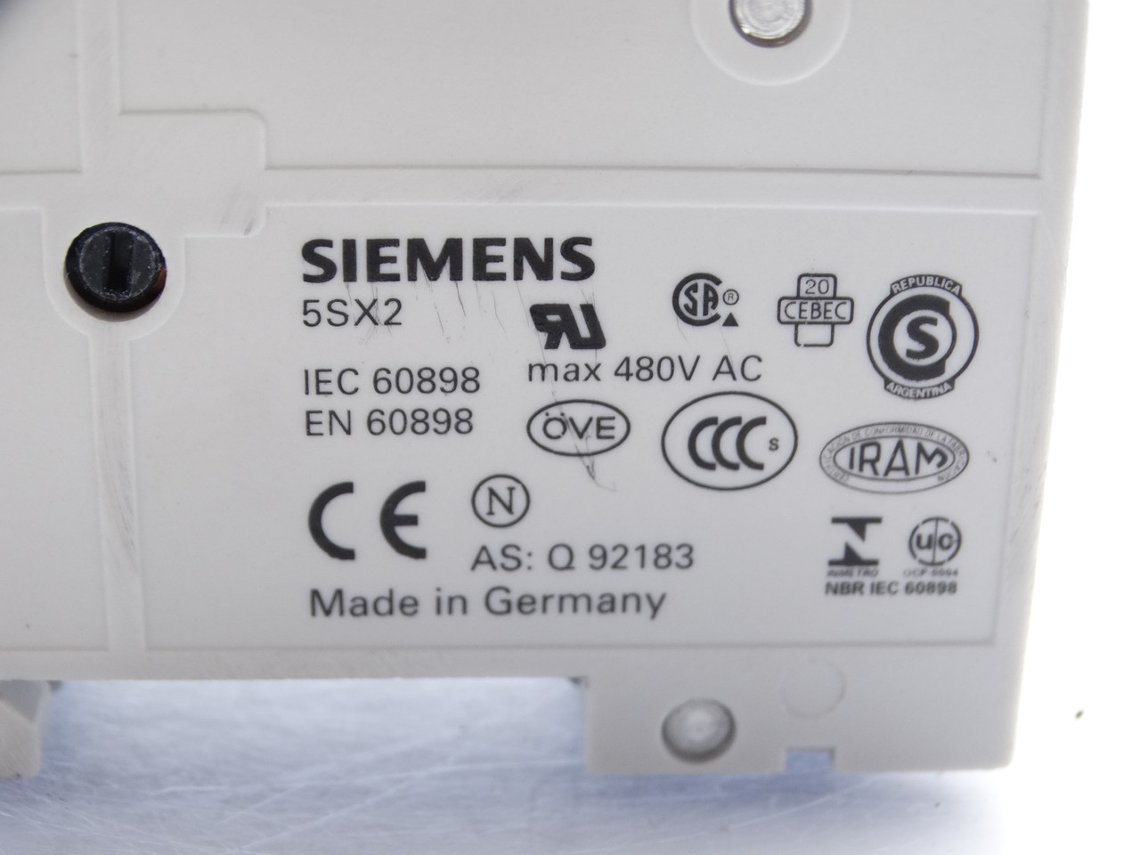 Siemens 5SX2-206-7 Circuit Breaker