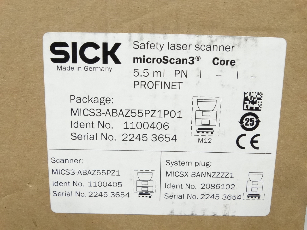 Sick MICS3-ABAZ55PZ1P01 Sensor