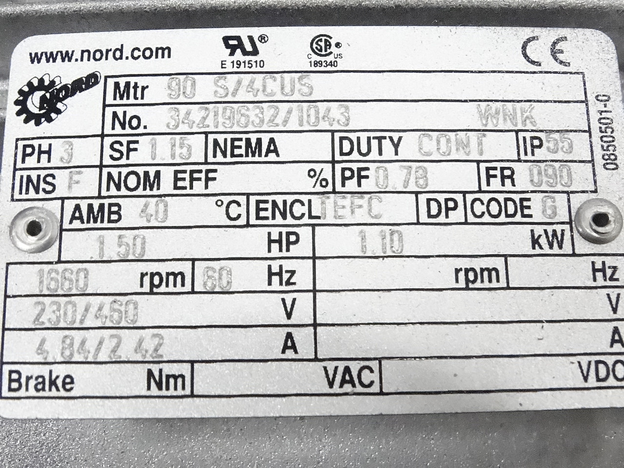 Nord 90S/4 CUS /W 1SM63LX Motor
