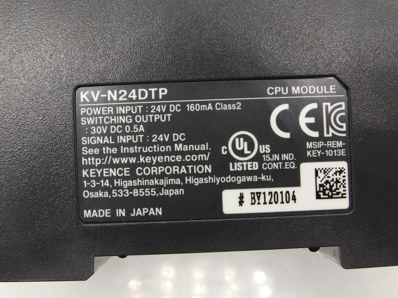 Keyence Corp KV-N24DTP PLC Processor