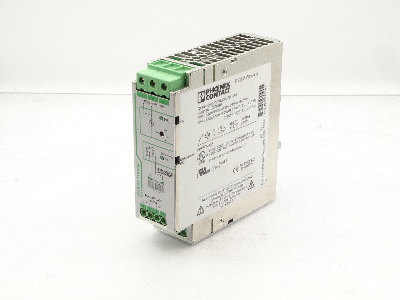 Phoenix Contact QUINT-ORING/24DC/2X20/1X40 PLC Module