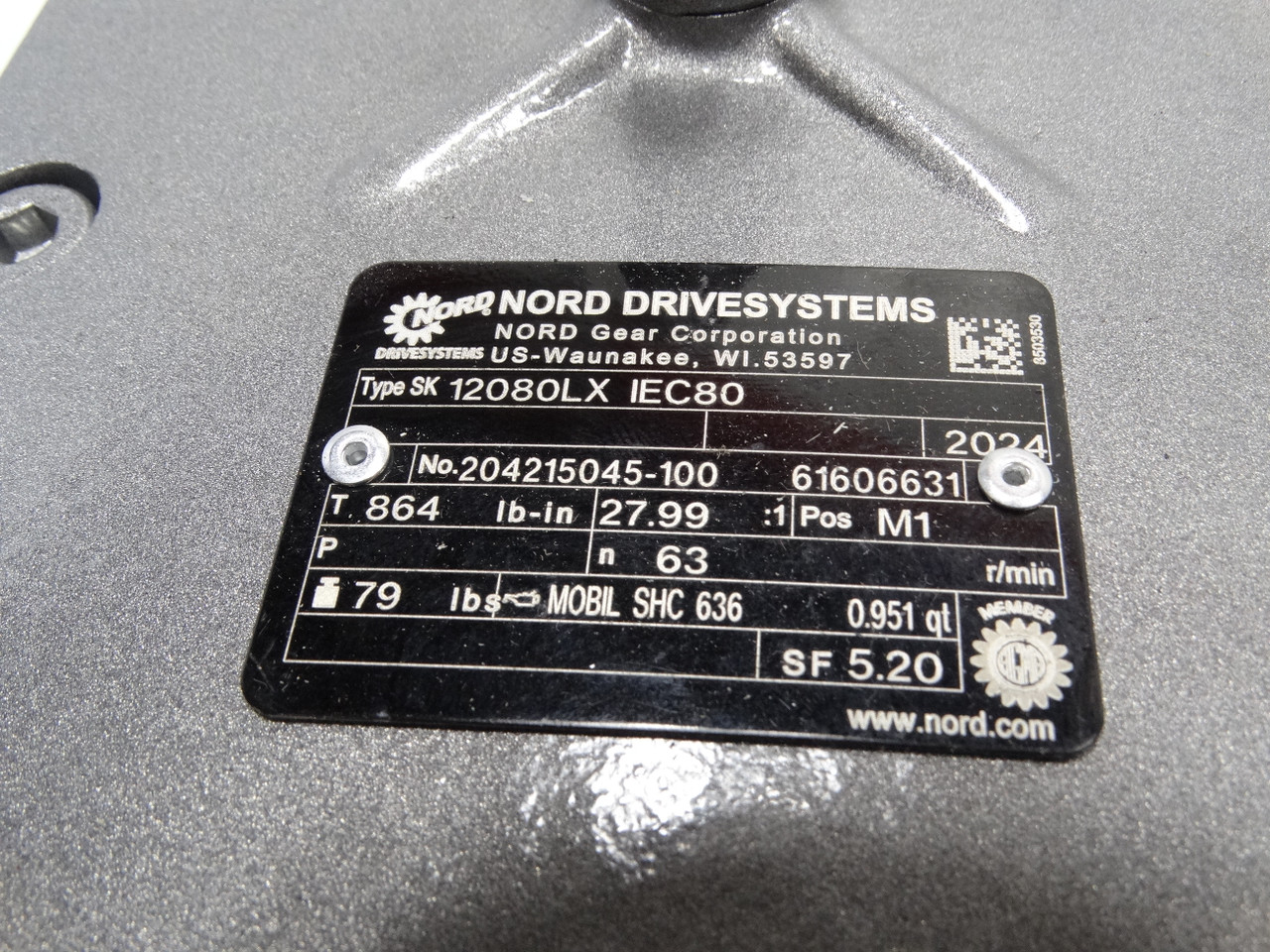 Nord SK12080LX IEC80 Gearbox