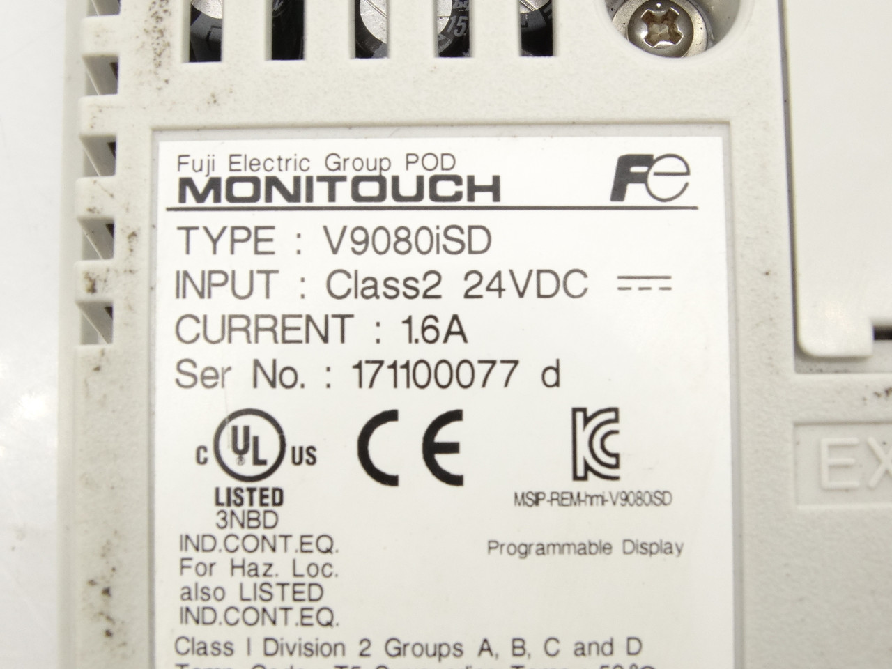 Fuji Electric V9080ISD HMI