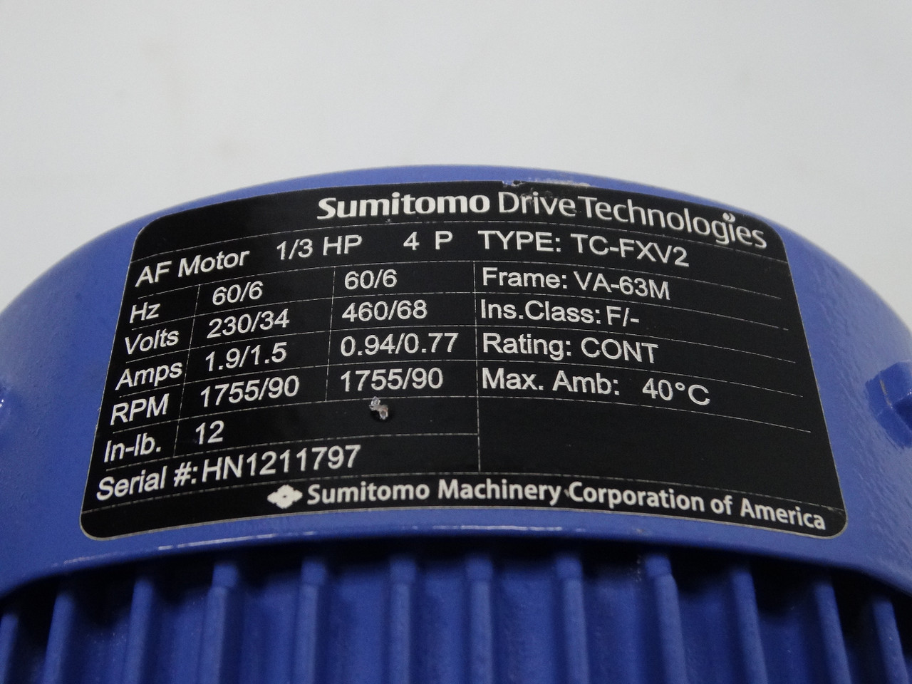 SUMITOMO TC-FXV2 Motor New