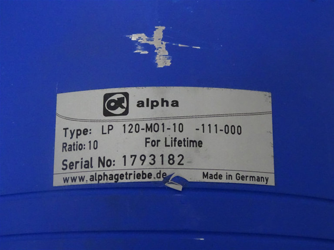 Alpha Gear Drives LP 120-M01-10-111-000 Gearbox / Speed Reducer 10:1