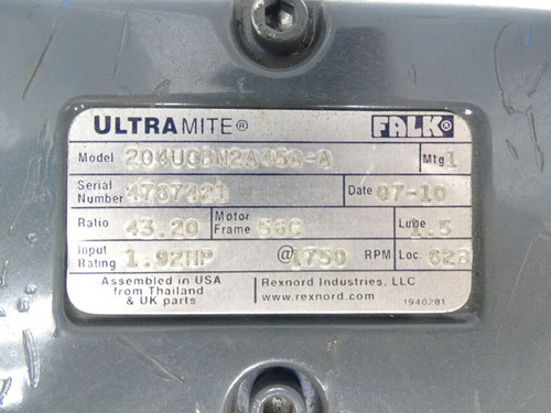 ULTRAMITE 204UCBN2A45A-A GEAR REDUCER (134942)