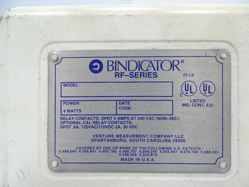 BINDICATOR RF800G1N LEVEL SENSOR (138089 - USED)