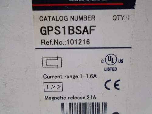 GENERAL ELECTRIC GPS1BSAF MOTOR STARTER
