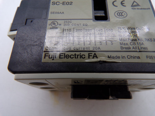 FUJI ELECTRIC SC-E02-110VAC CONTACTOR