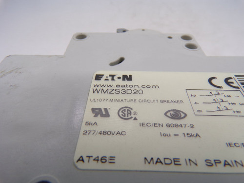 EATON CORPORATION WMZS3D20 CIRCUIT BREAKER