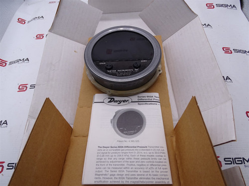DWYER 603A-13 PRESSURE TRANSMITTER
