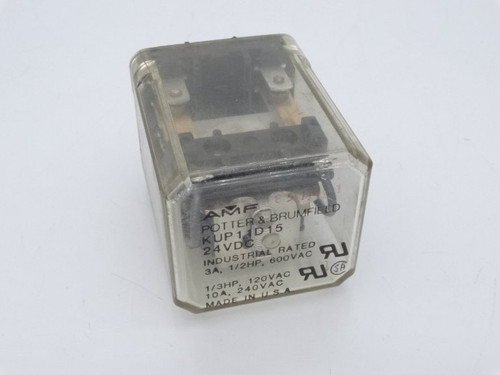 Used Potter & Brumfield KUP-11A15-120 Panel Plug-In Relay Qty-2 Used Potter & Brumfield KUP-11A15-120 Panel Plug-In Relay Qty-2
