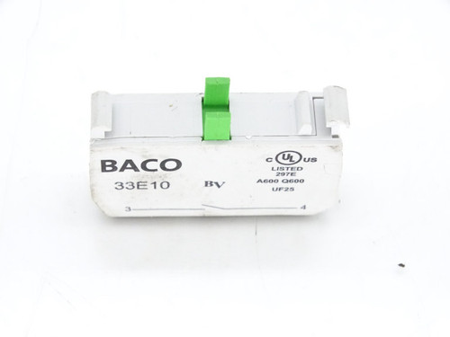 BACO CONTROLS 33E10 CONTACT BLOCK