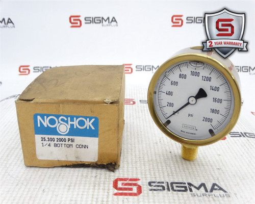 NOSHOK 25-300-2000-PSI GAUGE