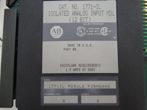 ALLEN BRADLEY 1771-IL SERIES A PLC MODULE