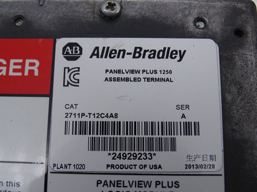 ALLEN BRADLEY 2711P-T12C4A8 SERIES A HMI