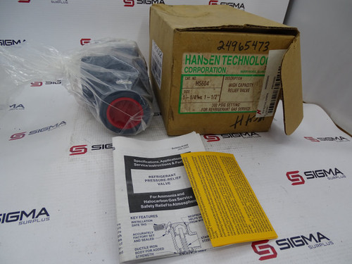 HANSEN TECHNOLOGIES H5604 1 1/4" FPT-300 PSIG VALVE