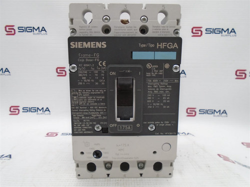 SIEMENS 3VL3117-2KN30-0AA0 CIRCUIT BREAKER