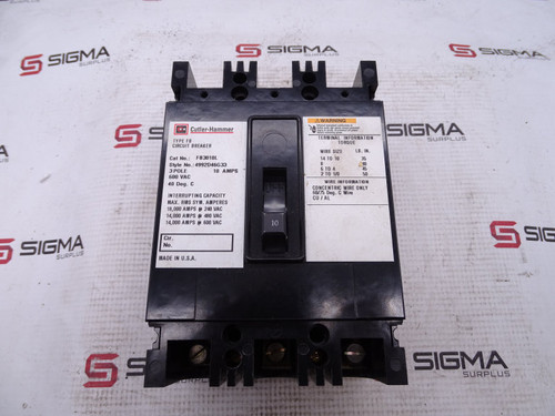 EATON CORPORATION FB3010L CIRCUIT BREAKER