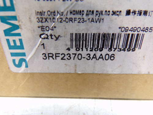 SIEMENS 3RF2370-3AA06 CONTACTOR