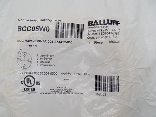 BALLUFF BCC M425-0000-1A-008-EX44T2-050 CABLE