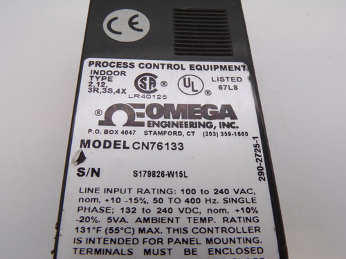 OMEGA ENGINEERING CN76133 PROCESS CONTROLLER