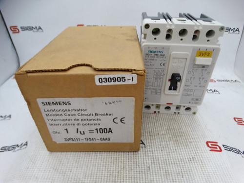 SIEMENS 3VF3111-1FS41-0AA0 CIRCUIT BREAKER