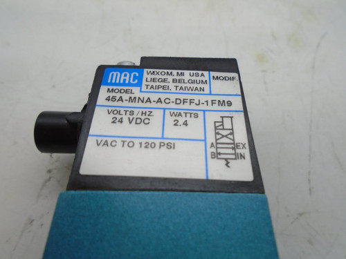 MAC VALVES INC. 45A-MNA-AC-DFFJ-1FM9 VALVE