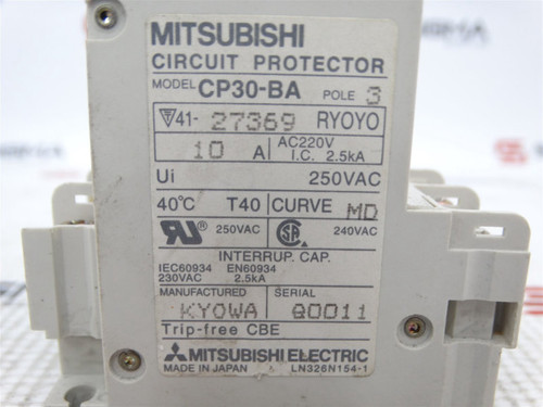 MITSUBISHI CP30-BA-3P-10A CIRCUIT BREAKER