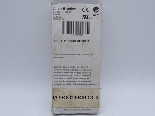 ALLEN BRADLEY 1734-TBS SERIES A TERMINAL BLOCK