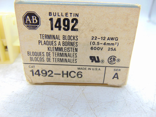 Allen Bradley 1492-HC6 Series A Terminal Block