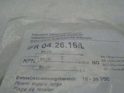 BAUMER ELECTRIC IFR-04.26.15/L SWITCH BAUMER ELECTRIC IFR-04.26.15/L SWITCH